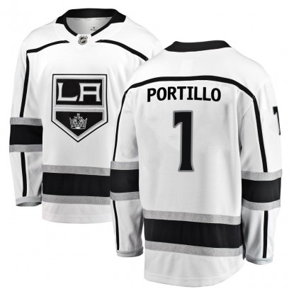 Men's Breakaway Los Angeles Kings Erik Portillo Fanatics Branded Away Jersey - White