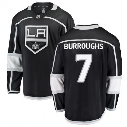 Youth Breakaway Los Angeles Kings Kyle Burroughs Fanatics Branded Home Jersey - Black