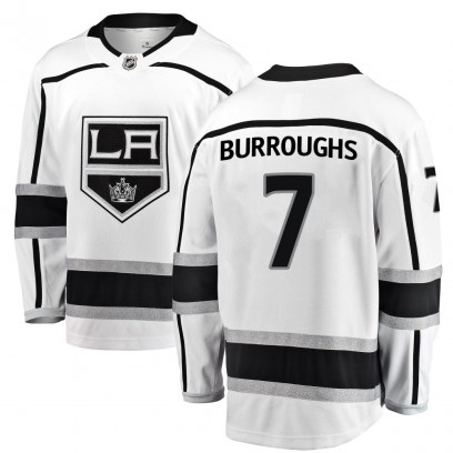 Youth Breakaway Los Angeles Kings Kyle Burroughs Fanatics Branded Away Jersey - White