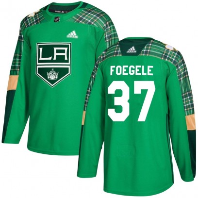 Men's Authentic Los Angeles Kings Warren Foegele Adidas St. Patrick's Day Practice Jersey - Green