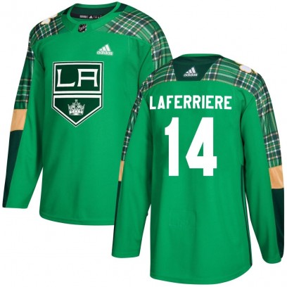 Men's Authentic Los Angeles Kings Alex Laferriere Adidas St. Patrick's Day Practice Jersey - Green