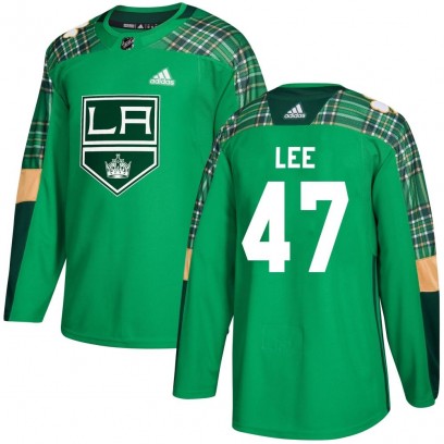 Men's Authentic Los Angeles Kings Andre Lee Adidas St. Patrick's Day Practice Jersey - Green