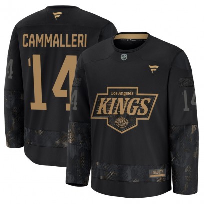 Youth Premium Los Angeles Kings Mike Cammalleri Fanatics 2024 Military Appreciation Practice Jersey - Black