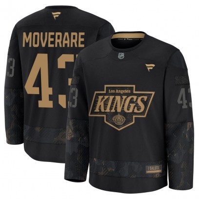 Youth Premium Los Angeles Kings Jacob Moverare Fanatics 2024 Military Appreciation Practice Jersey - Black