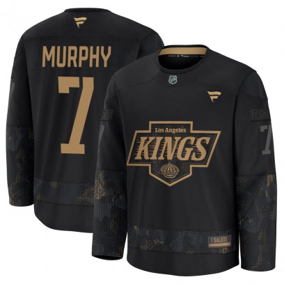 Youth Premium Los Angeles Kings Mike Murphy Fanatics 2024 Military Appreciation Practice Jersey - Black