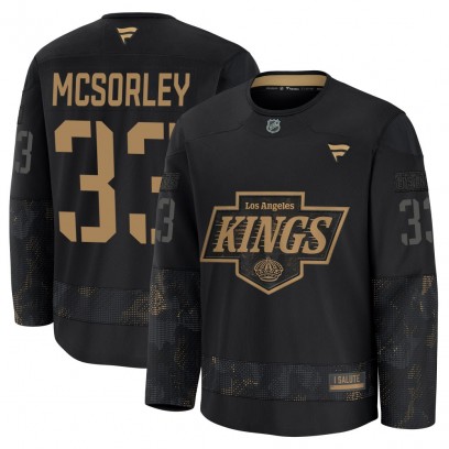 Men's Premium Los Angeles Kings Marty Mcsorley Fanatics 2024 Military Appreciation Practice Jersey - Black