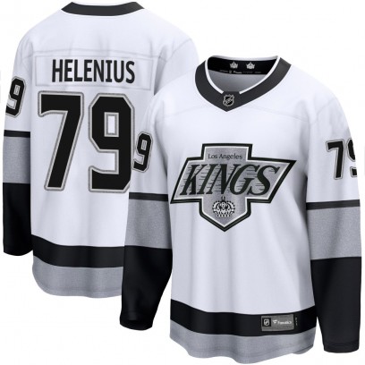 Youth Premier Los Angeles Kings Samuel Helenius Fanatics Branded Breakaway Alternate Jersey - White