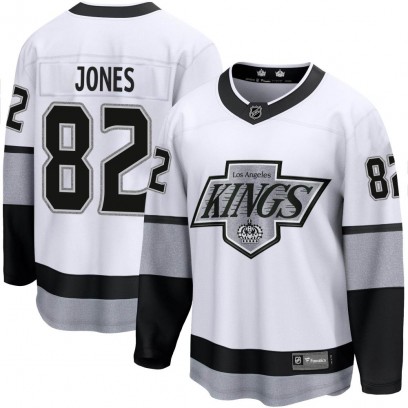 Youth Premier Los Angeles Kings Caleb Jones Fanatics Branded Breakaway Alternate Jersey - White