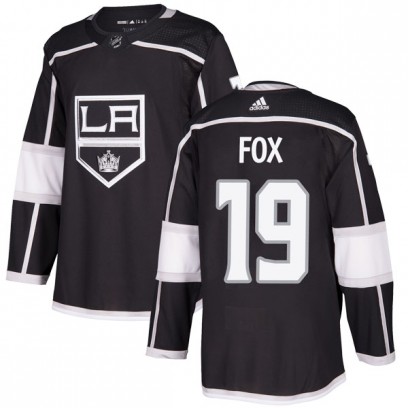 Youth Authentic Los Angeles Kings Jim Fox Adidas Home Jersey - Black