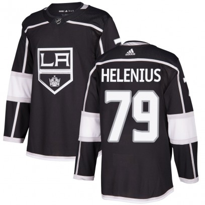 Youth Authentic Los Angeles Kings Samuel Helenius Adidas Home Jersey - Black