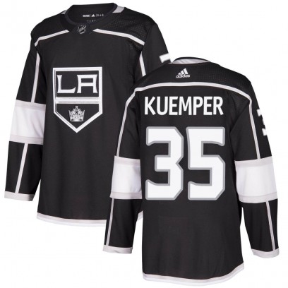 Youth Authentic Los Angeles Kings Darcy Kuemper Adidas Home Jersey - Black