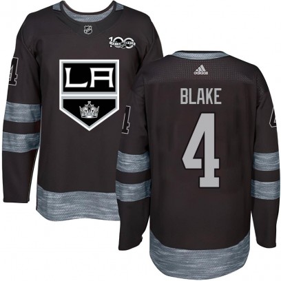 Men's Authentic Los Angeles Kings Rob Blake 1917-2017 100th Anniversary Jersey - Black