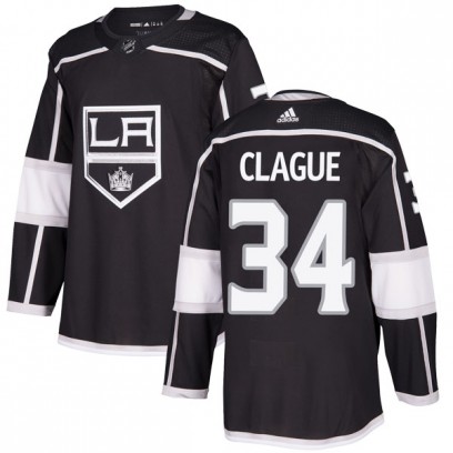 Men's Authentic Los Angeles Kings Kale Clague Adidas Home Jersey - Black