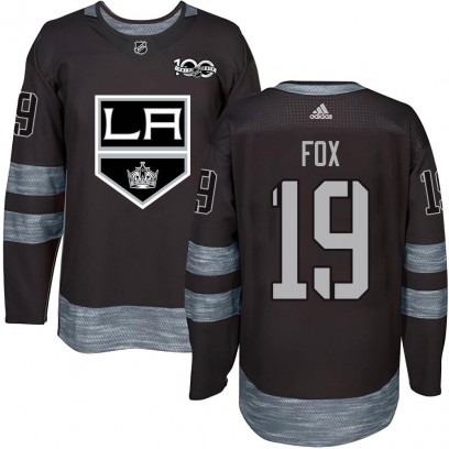 Youth Authentic Los Angeles Kings Jim Fox 1917-2017 100th Anniversary Jersey - Black