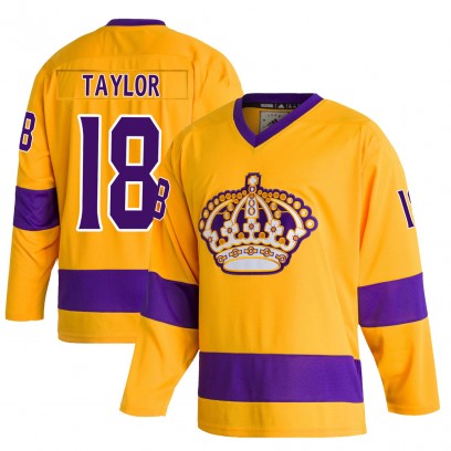 Men's Authentic Los Angeles Kings Dave Taylor Adidas Classics Jersey - Gold