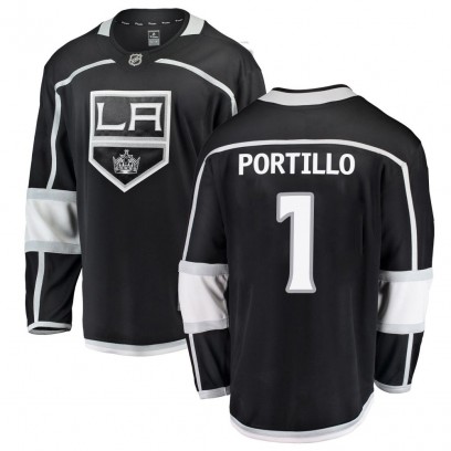 Men's Breakaway Los Angeles Kings Erik Portillo Fanatics Branded Home Jersey - Black