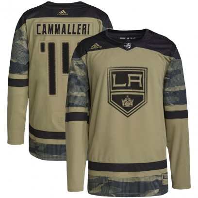 Men's Authentic Los Angeles Kings Mike Cammalleri Adidas Military Appreciation Practice Jersey - Camo